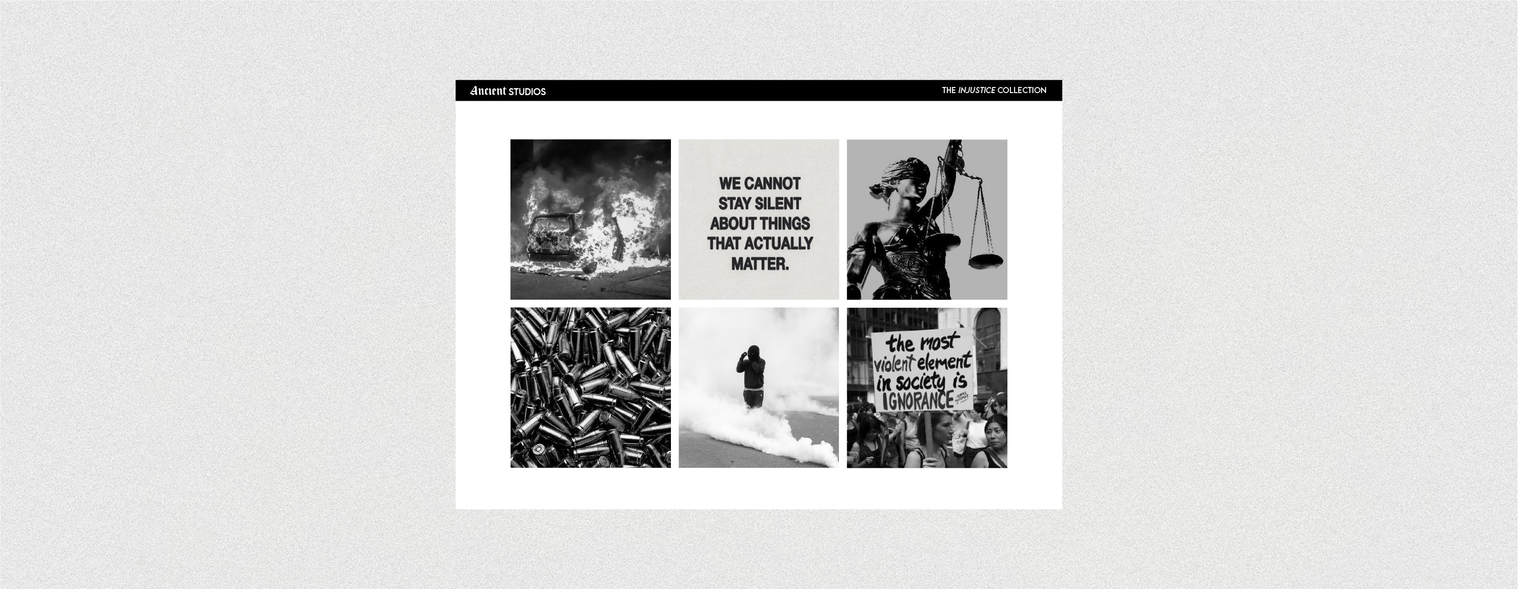 THE INJUSTICE COLLECTION – A VISUAL MANIFESTO