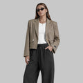 The Cropped Contrast Blazer